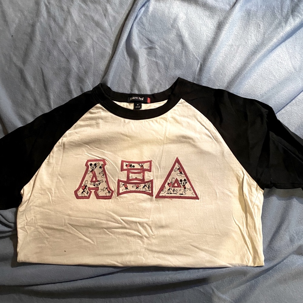 Alpha Xi Delta Baseball letters Tee